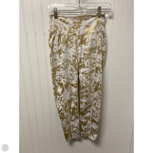 Pants Designer By Lilly Pulitzer In Gold & White, Size: S