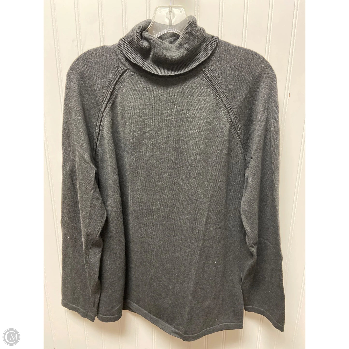Top Long Sleeve By Jeanne Pierre In Grey, Size: Xl