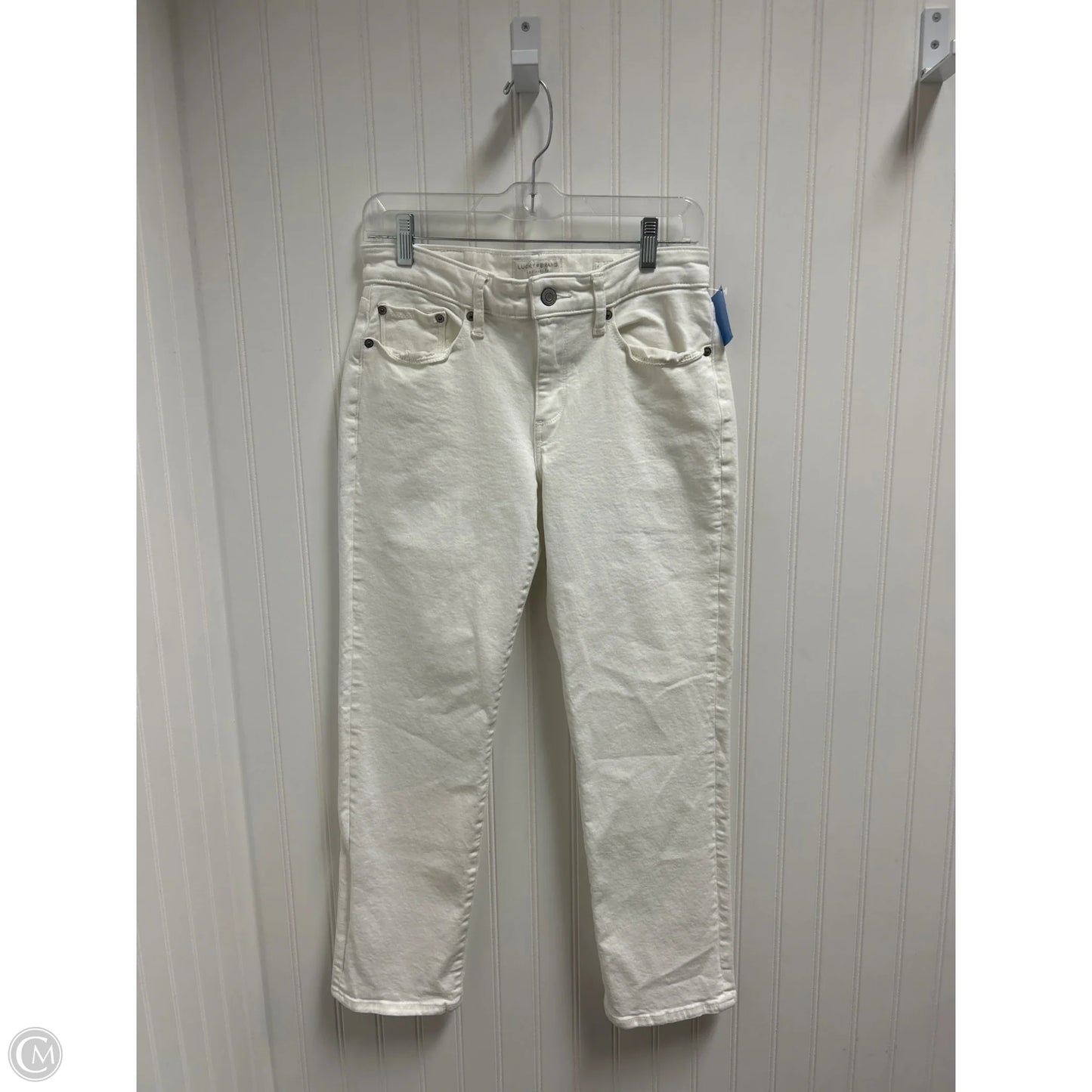 Jeans Straight By Lucky Brand In White, Size: 4