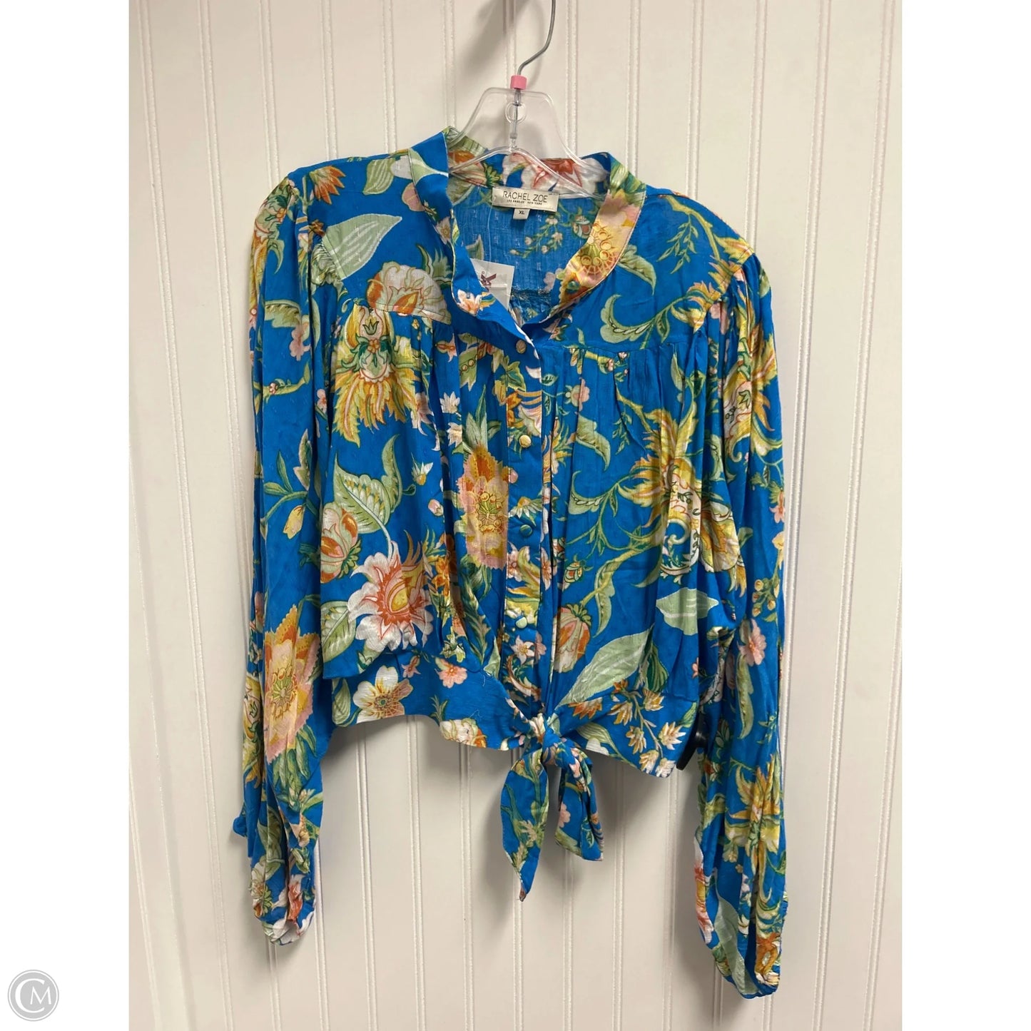 Top Long Sleeve By Rachel Zoe In Blue, Size: Xl