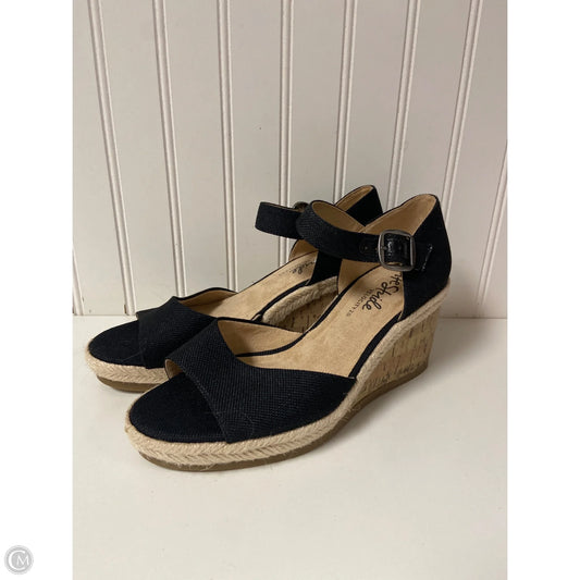 Sandals Heels Wedge By Life Stride In Black, Size: 8.5