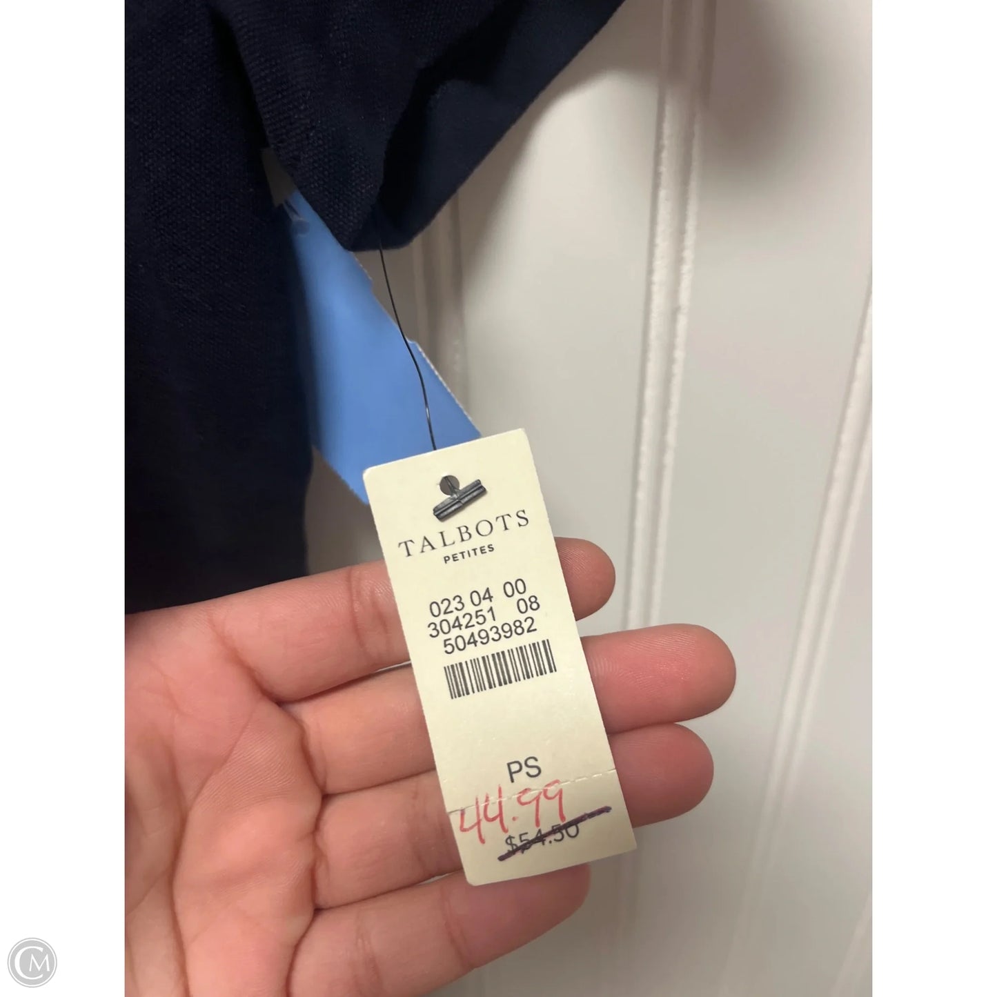 Top Short Sleeve By Talbots In Navy, Size: Sp