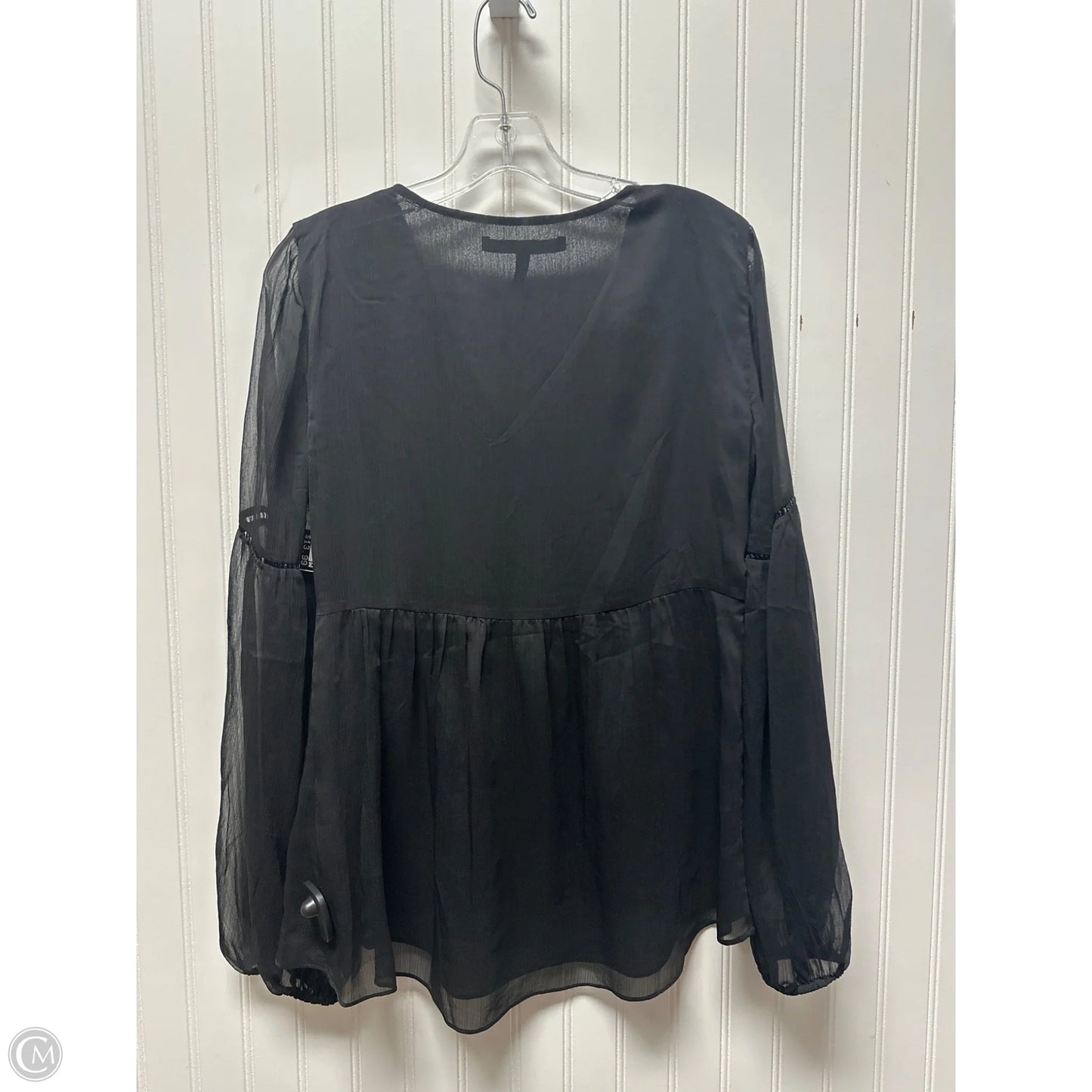 Top Long Sleeve By White House Black Market In Black, Size: M