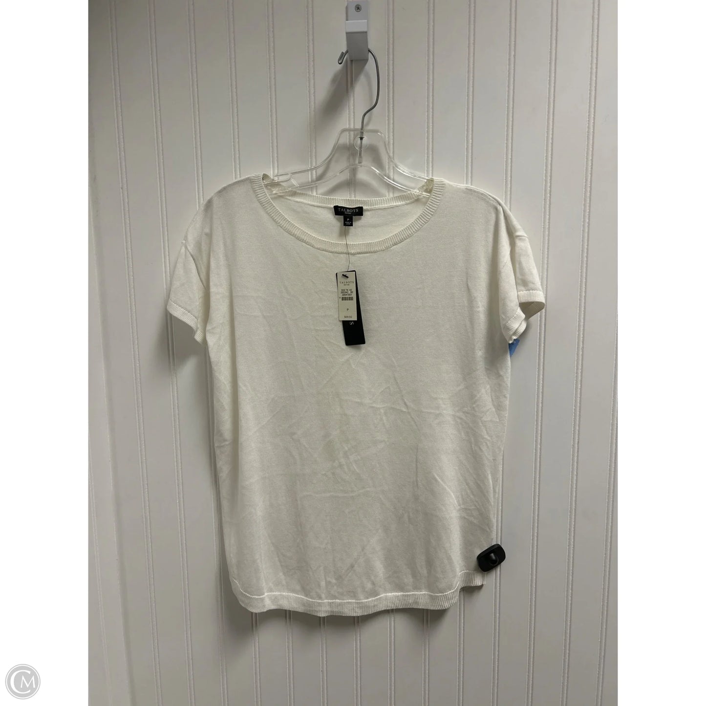 Top Short Sleeve Basic By Talbots In White, Size: Sp