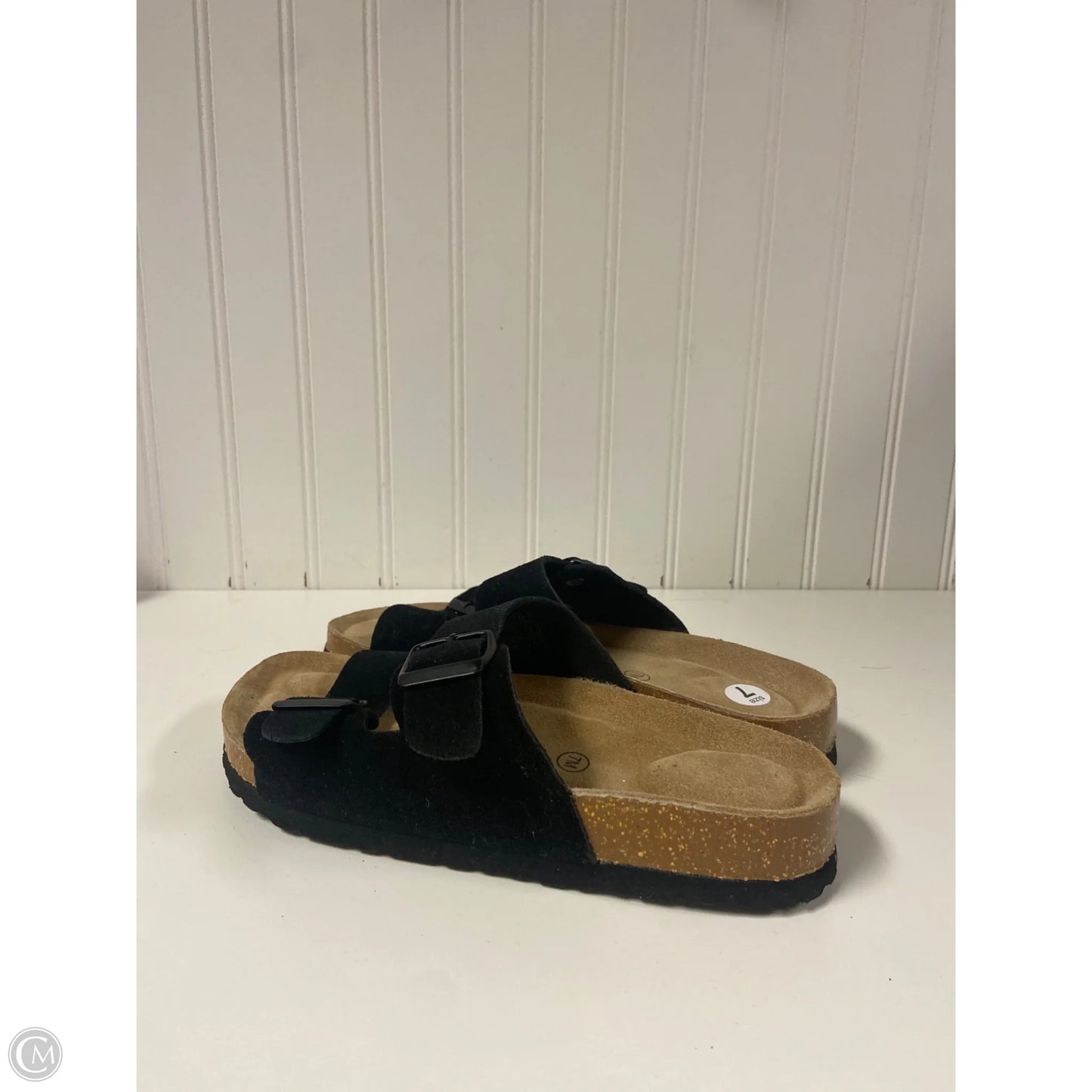 Sandals Flats By Cushionaire In Black, Size: 7