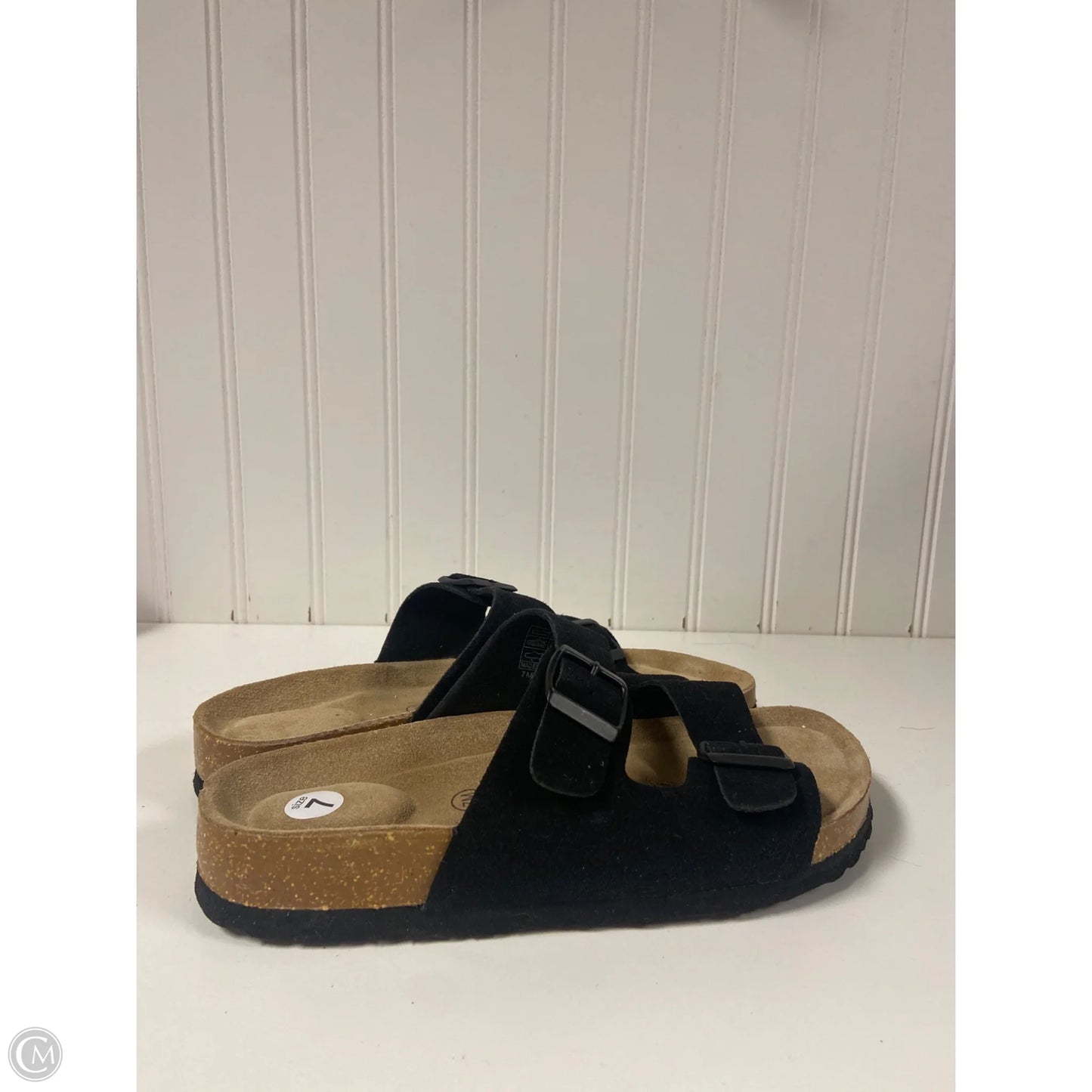 Sandals Flats By Cushionaire In Black, Size: 7