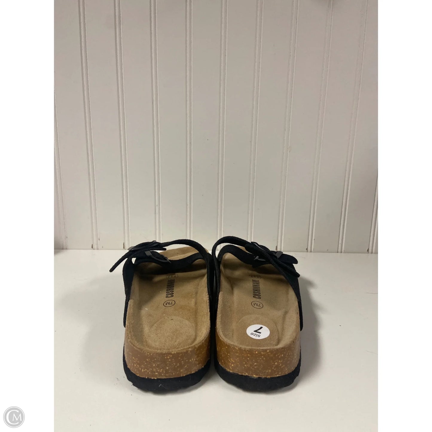 Sandals Flats By Cushionaire In Black, Size: 7