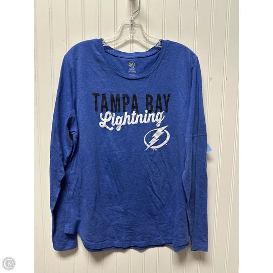 Athletic Top Long Sleeve Crewneck By Nhl In Blue, Size: Xl