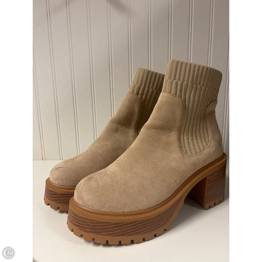 Boots Ankle Heels By Shein In Tan, Size: 10