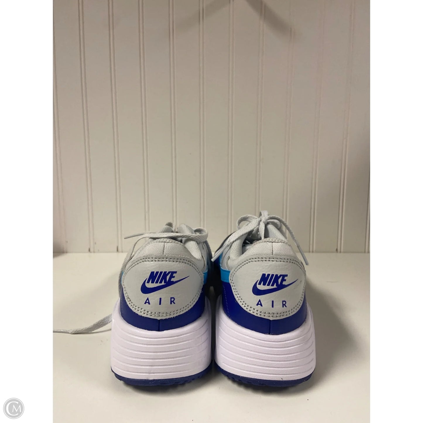 Shoes Sneakers By Nike In Blue & Grey, Size: 10
