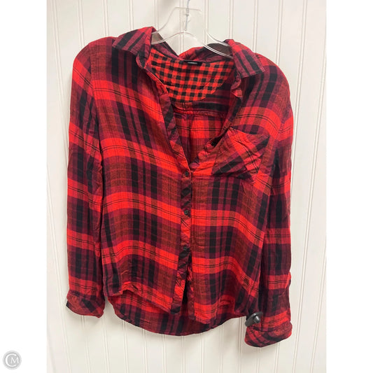 Top Long Sleeve By Willi Smith In Plaid Pattern, Size: S