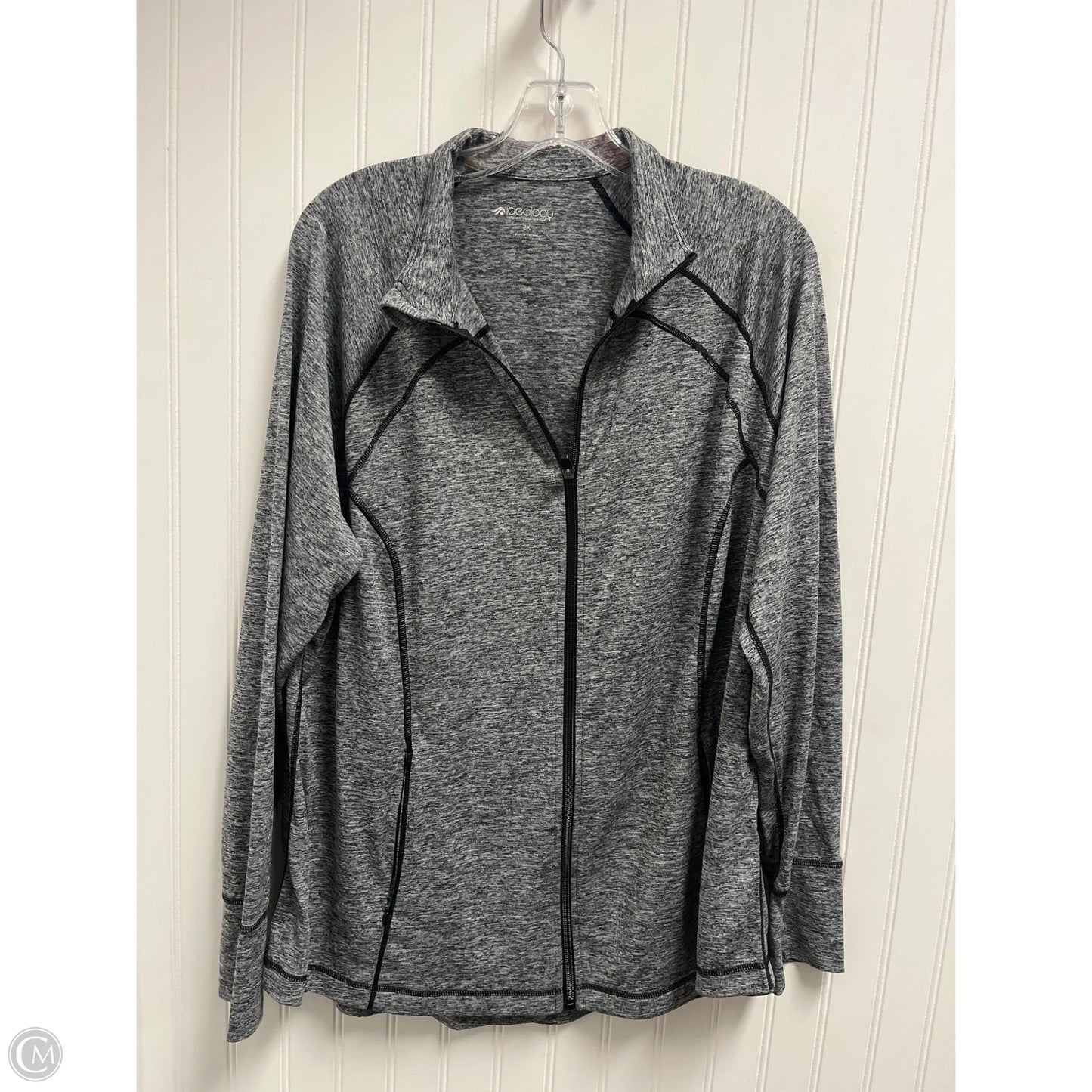 Athletic Jacket By Ideology In Grey, Size: 2x