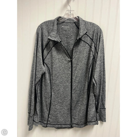 Athletic Jacket By Ideology In Grey, Size: 2x