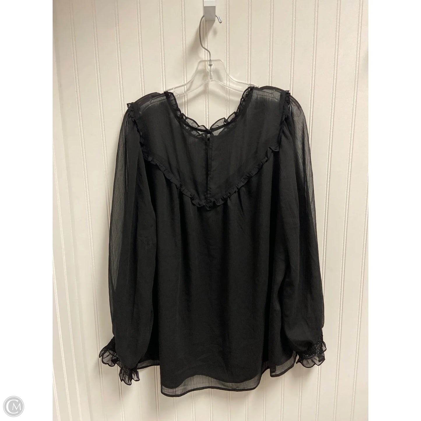 Top Long Sleeve By Torrid In Black, Size: 2x