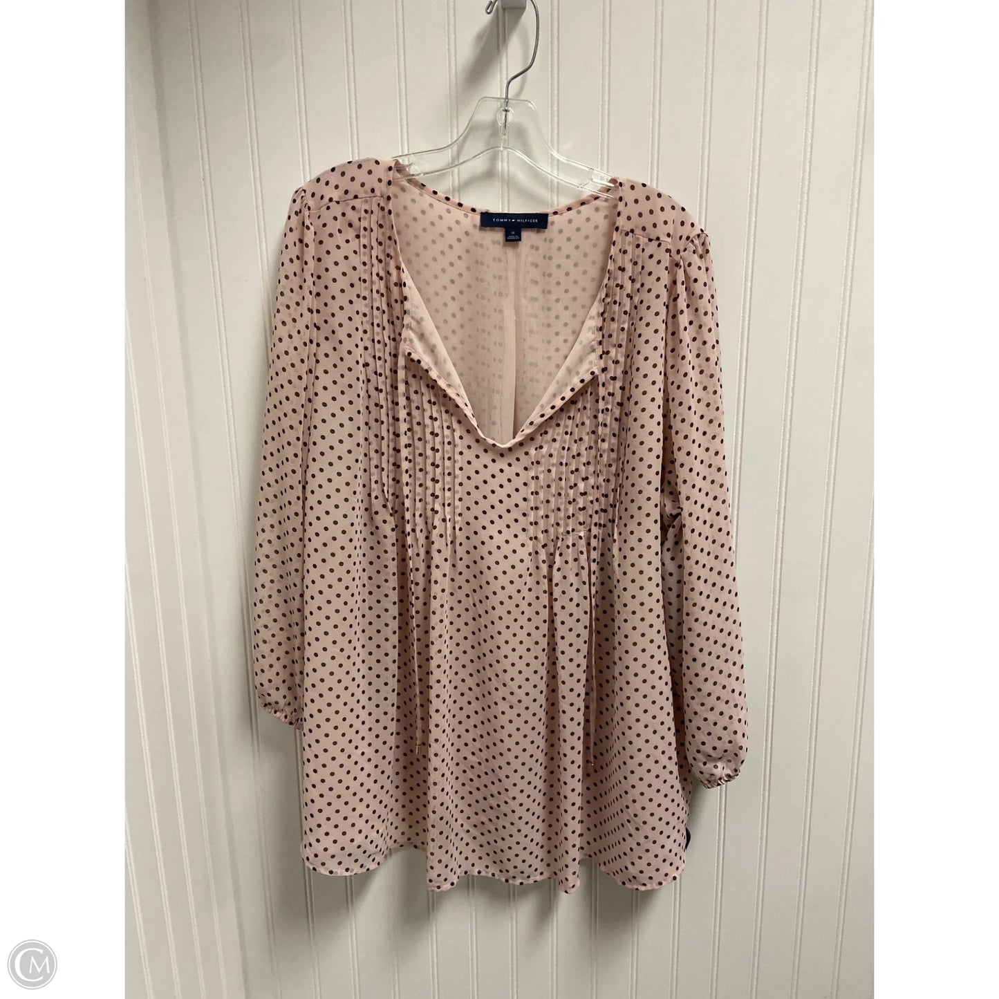 Top Long Sleeve By Tommy Hilfiger In Pink, Size: 1x