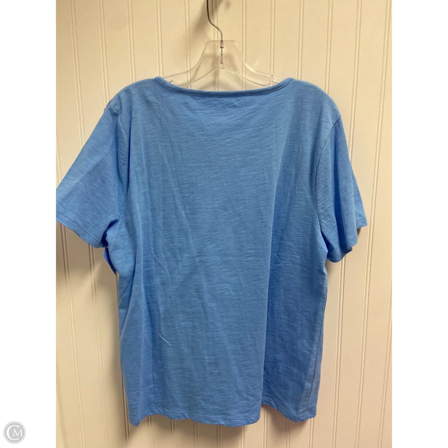 Top Short Sleeve By Talbots In Blue, Size: Xlp
