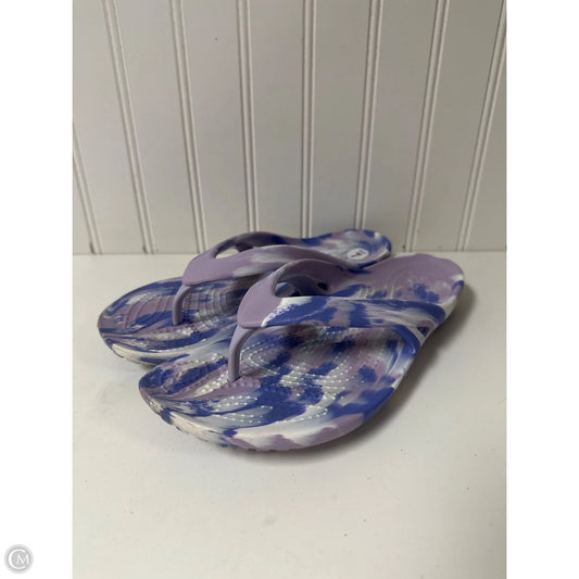 Sandals Flip Flops By Crocs In Tie Dye Print, Size: 7
