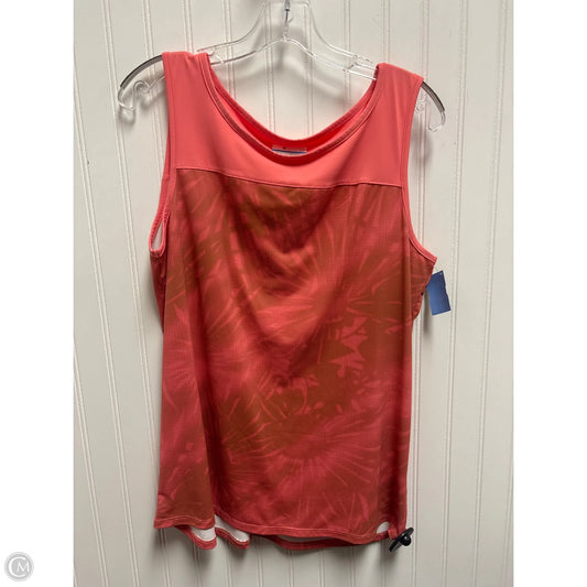 Athletic Tank Top By Columbia In Brown & Pink, Size: L