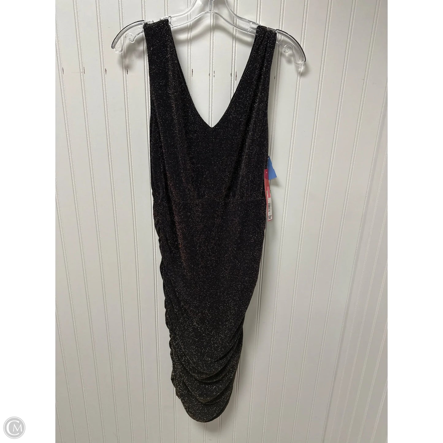 Dress Party Midi By French Connection In Black & Gold, Size: L