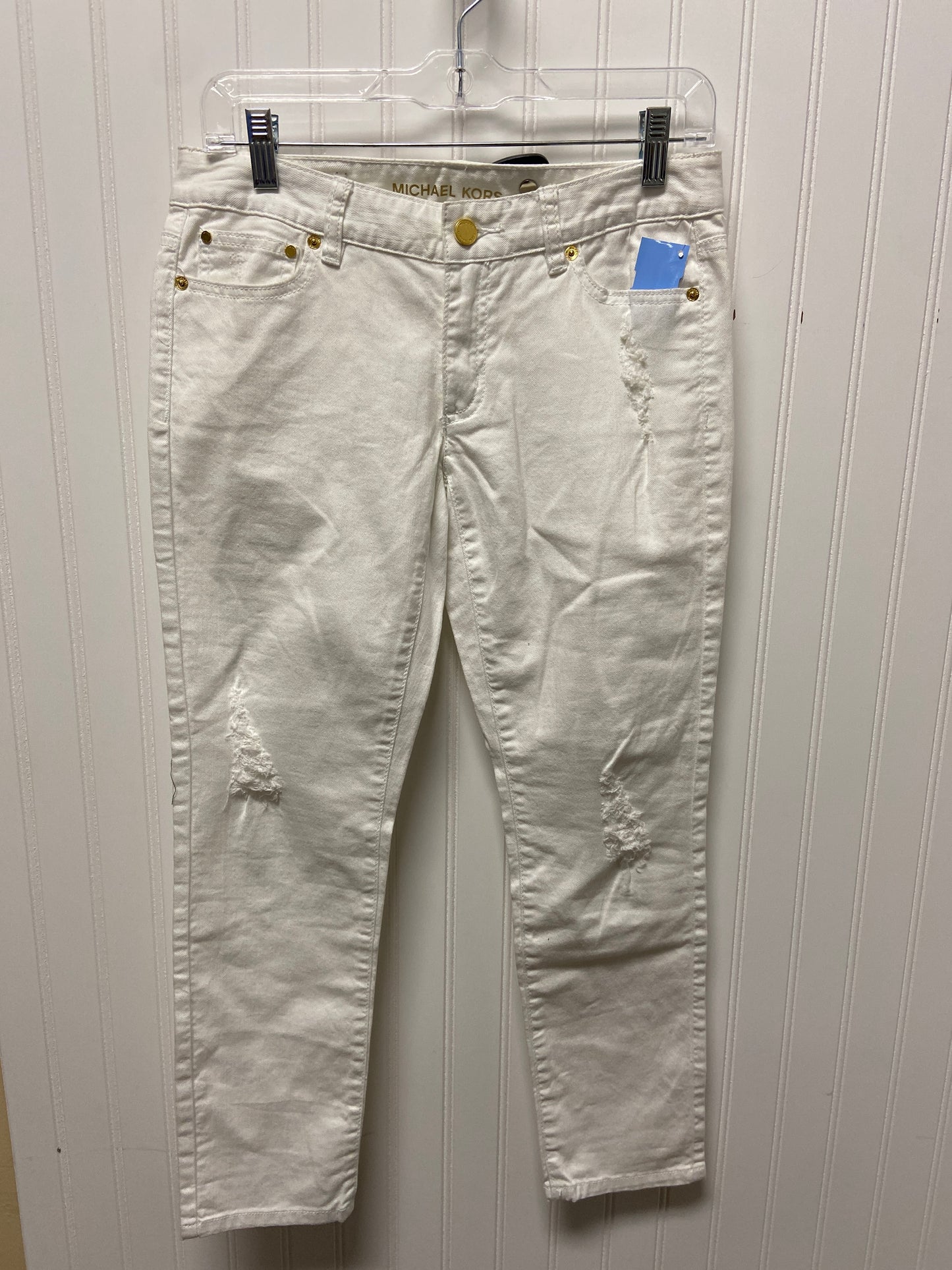 Jeans Designer By Michael Kors In White, Size: 2