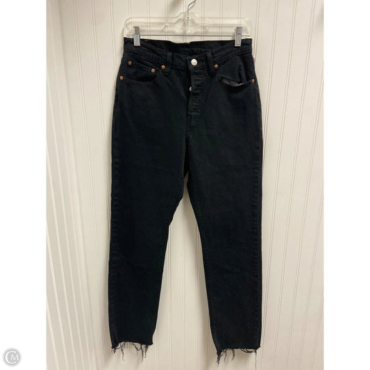 Jeans Straight By Levis In Black Denim, Size: 6