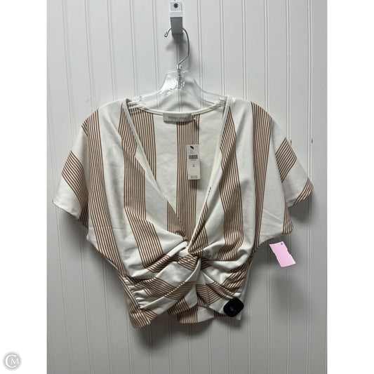 Top Short Sleeve By Bishop + Young In Striped Pattern, Size: M