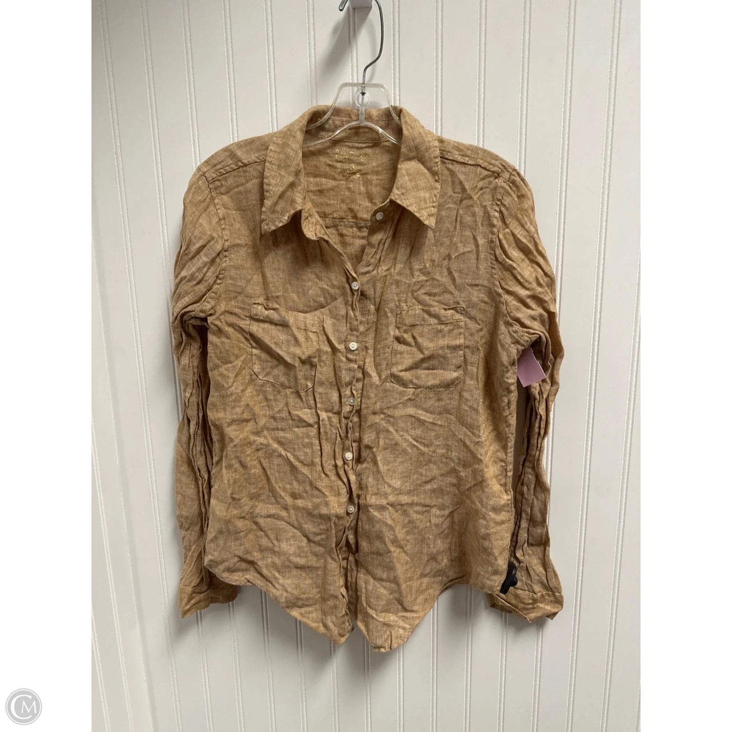 Top Long Sleeve Designer By Lilly Pulitzer In Tan, Size: S