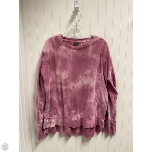 Athletic Sweatshirt Crewneck By Sweaty Betty In Tie Dye Print, Size: M
