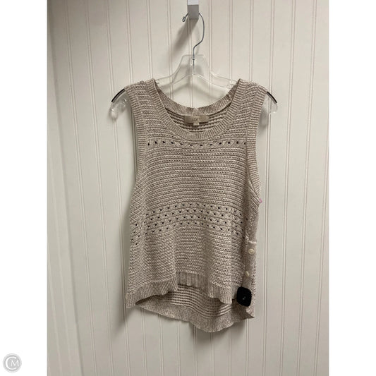 Top Sleeveless By Loft In Grey, Size: M