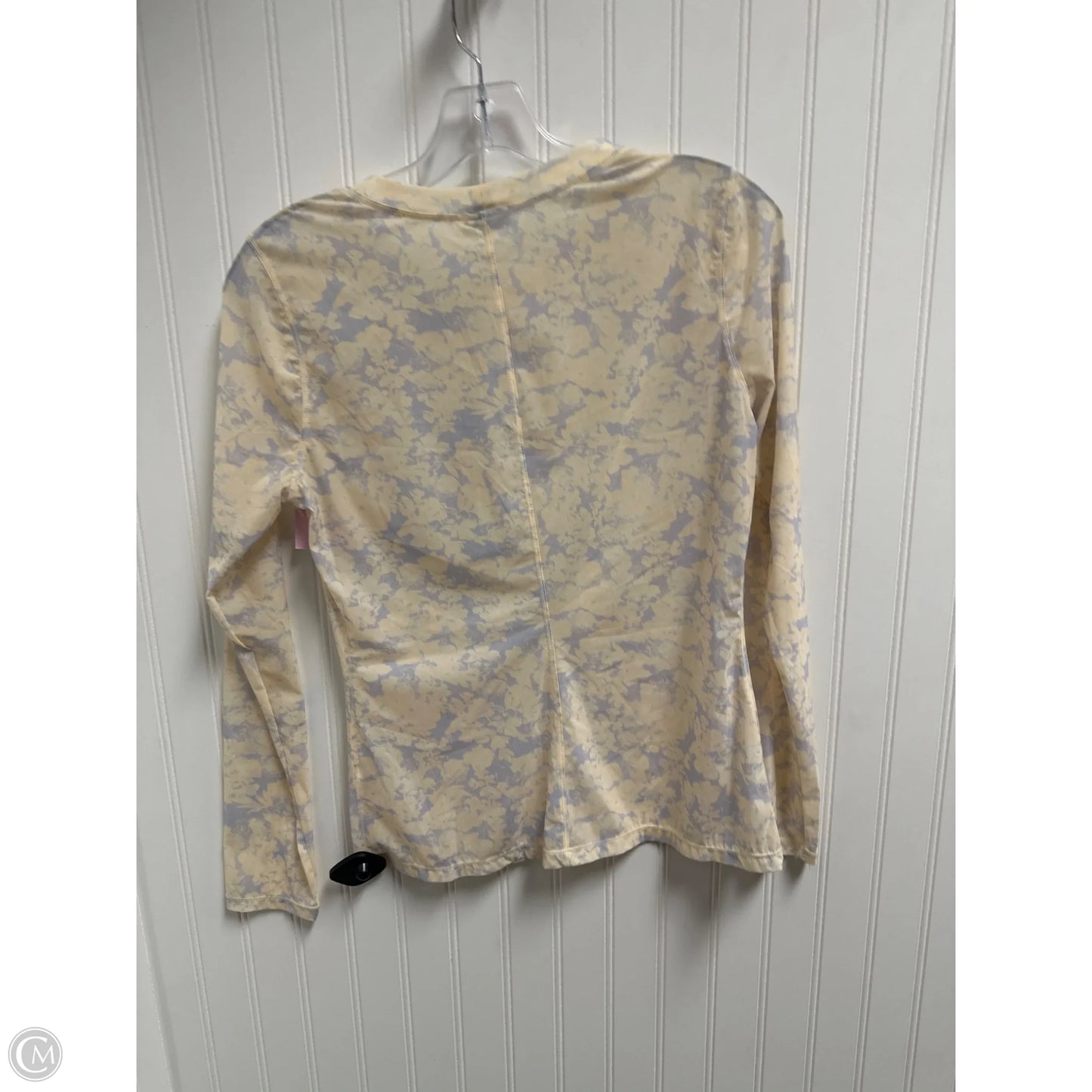 Athletic Top Long Sleeve Crewneck By Free People In Blue & Cream, Size: L