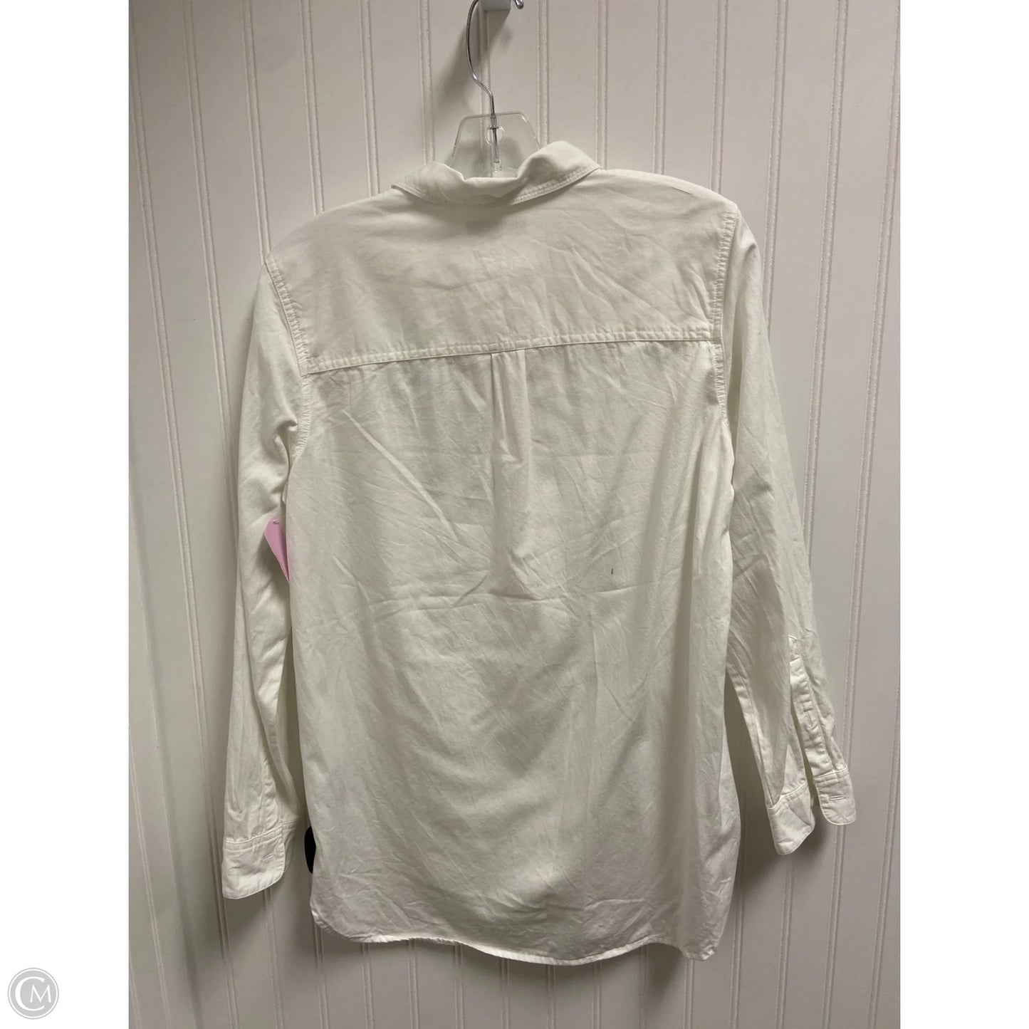 Top Long Sleeve By Madewell In White, Size: M