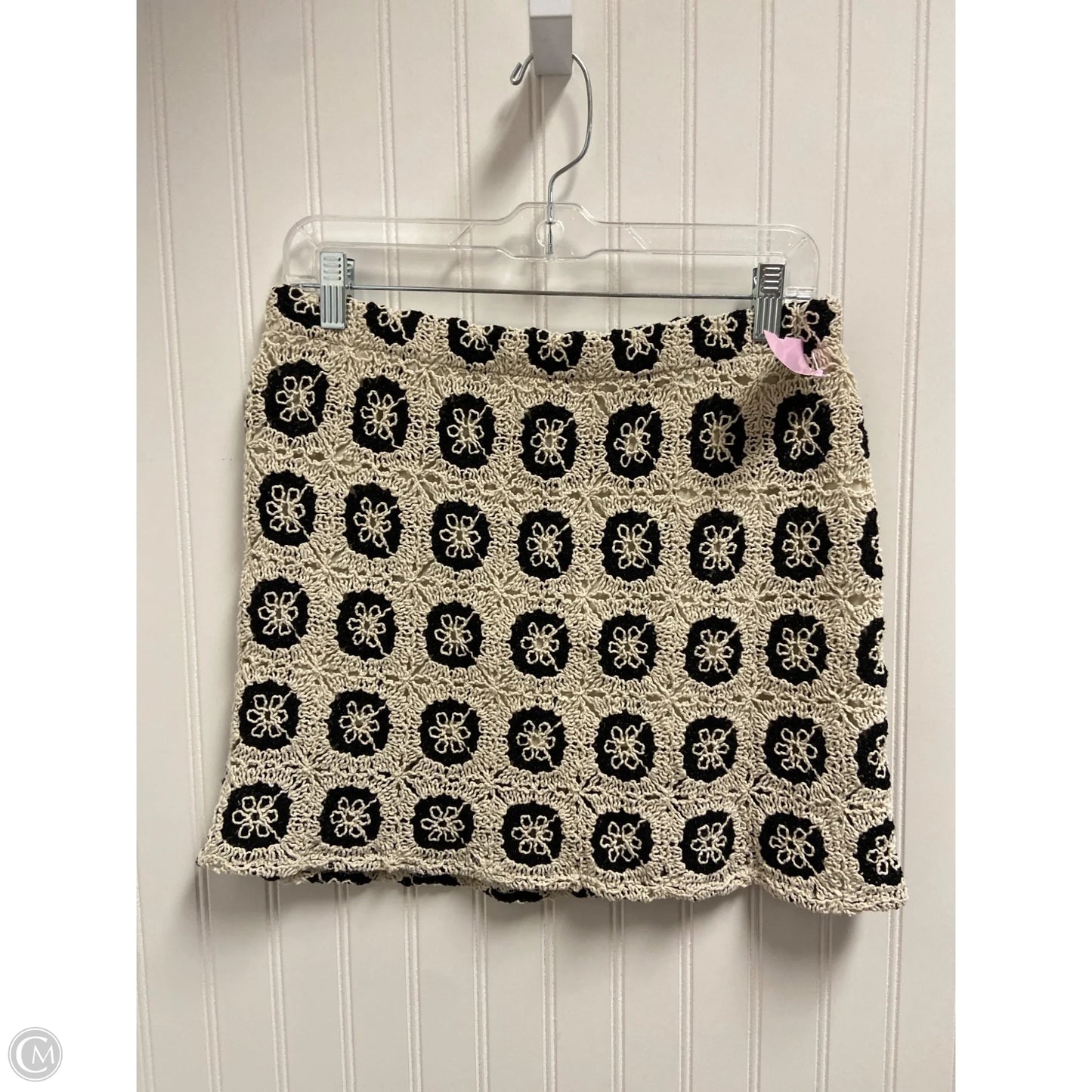 Skirt Mini & Short By Clothes Mentor In Black & Cream, Size: 12