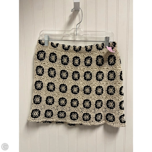 Skirt Mini & Short By Clothes Mentor In Black & Cream, Size: 12