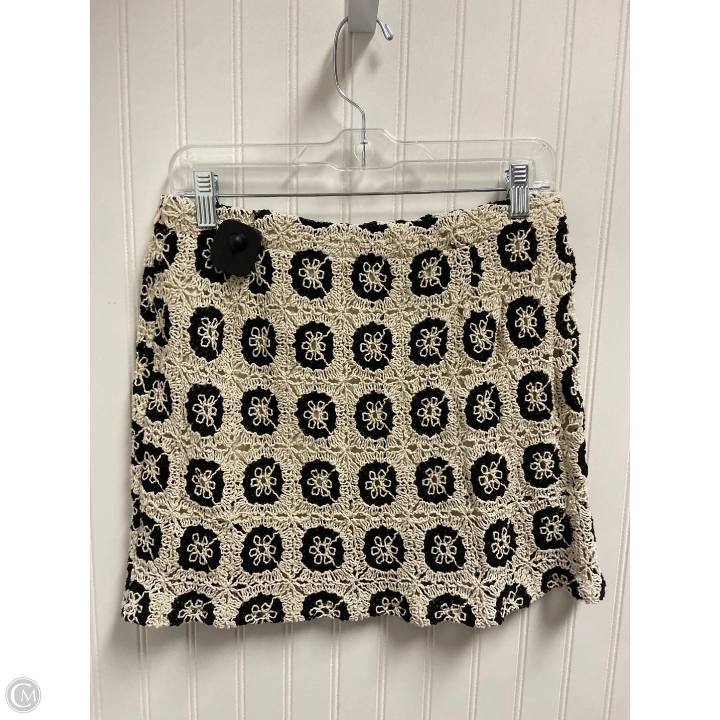 Skirt Mini & Short By Clothes Mentor In Black & Cream, Size: 12