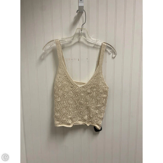 Top Sleeveless By Freshman In Cream, Size: L
