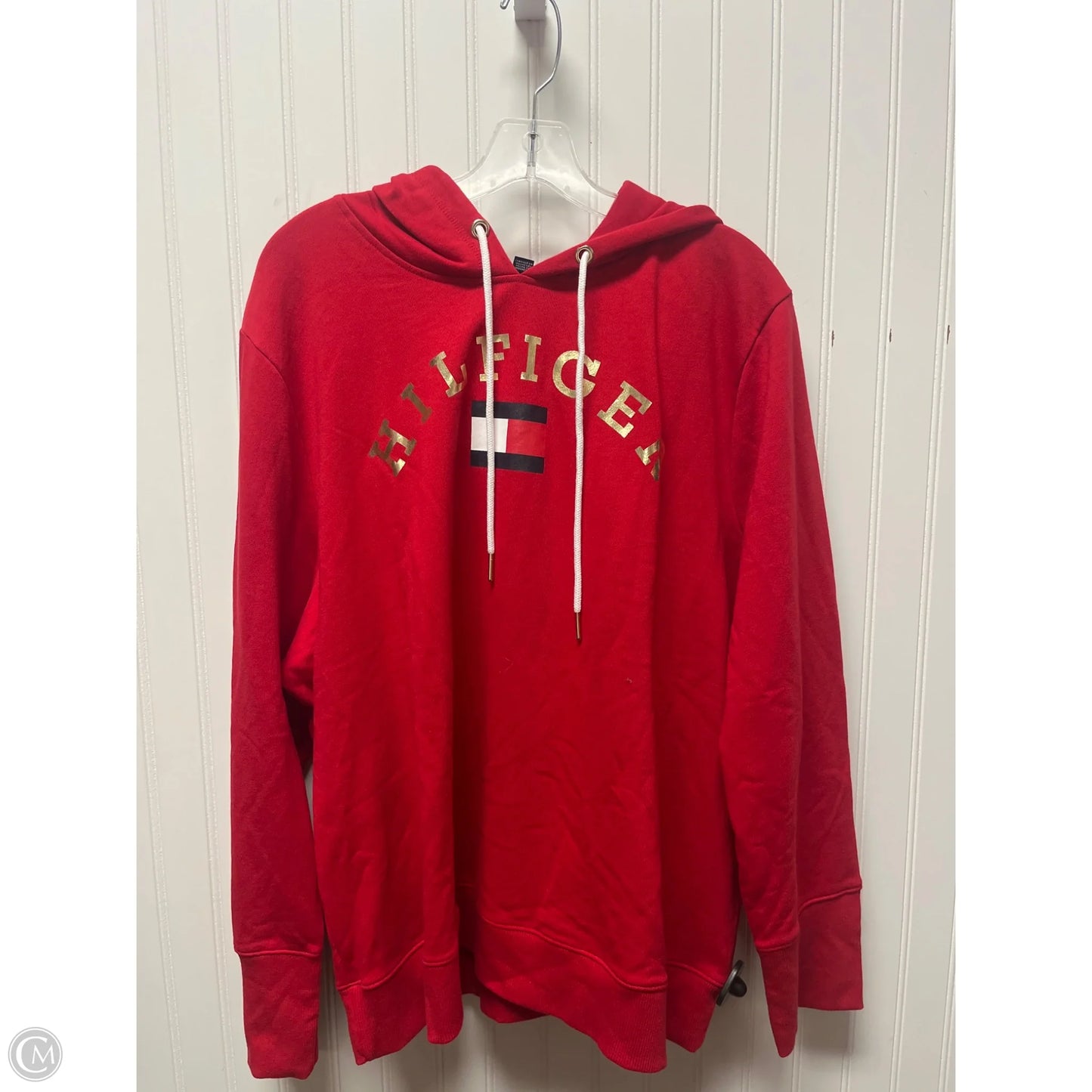 Sweatshirt Hoodie By Tommy Hilfiger In Red, Size: 2x