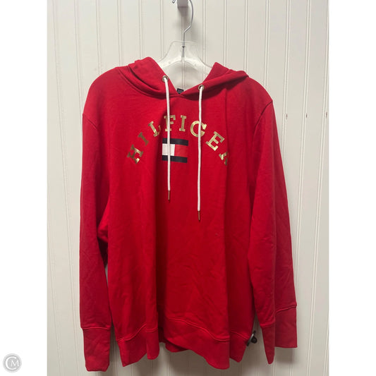 Sweatshirt Hoodie By Tommy Hilfiger In Red, Size: 2x