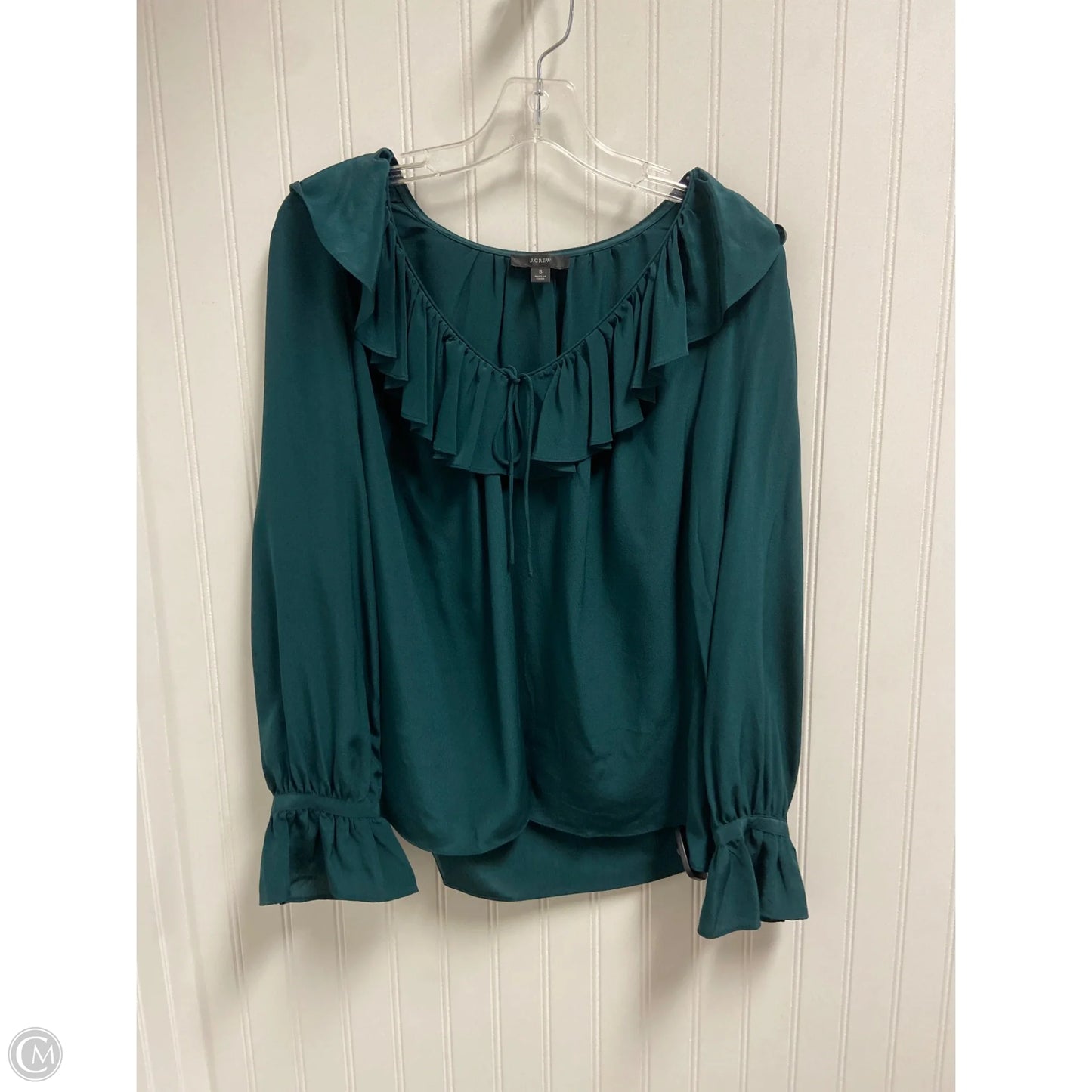 Top Long Sleeve By J. Crew In Green, Size: S
