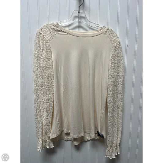 Top Long Sleeve By Chicos In Cream, Size: M