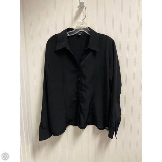 Top Long Sleeve By Notations In Black, Size: L