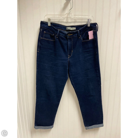 Jeans Straight By Levis In Blue Denim, Size: 14