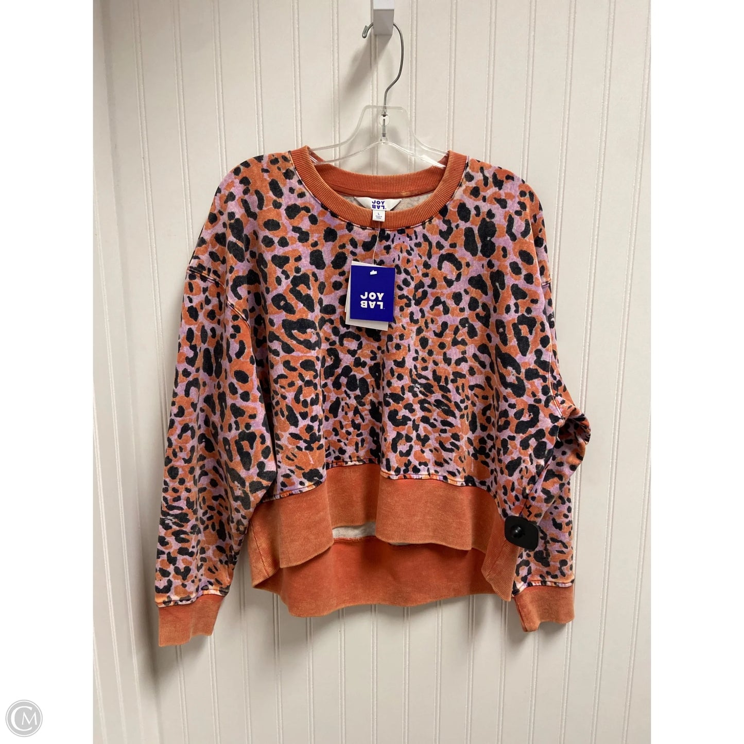 Sweatshirt Crewneck By Joy Lab In Animal Print, Size: L