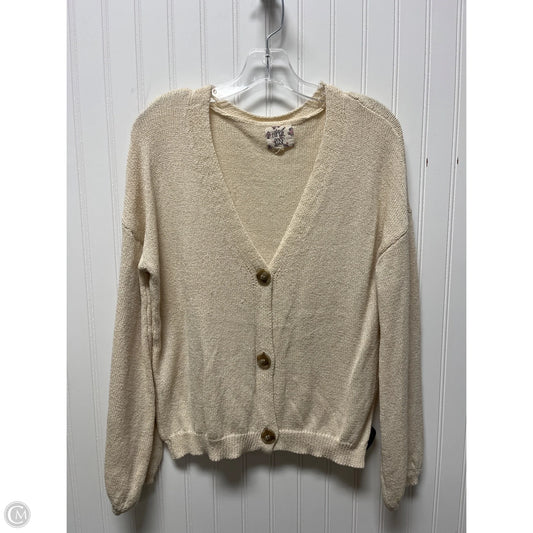 Sweater Cardigan By Hippie Rose In Cream, Size: L