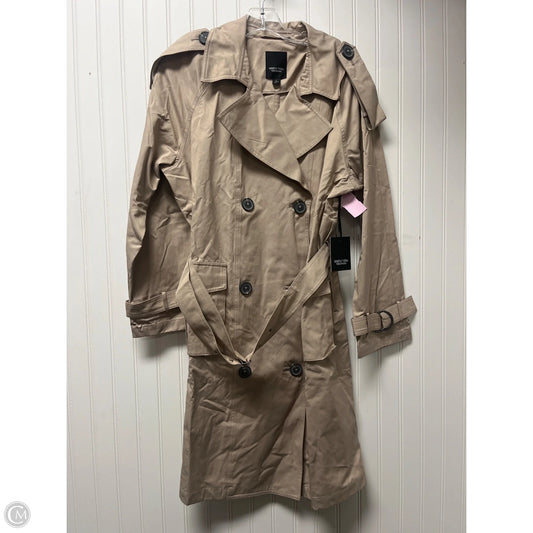 Coat Trench Coat By Simply Vera In Tan, Size: L