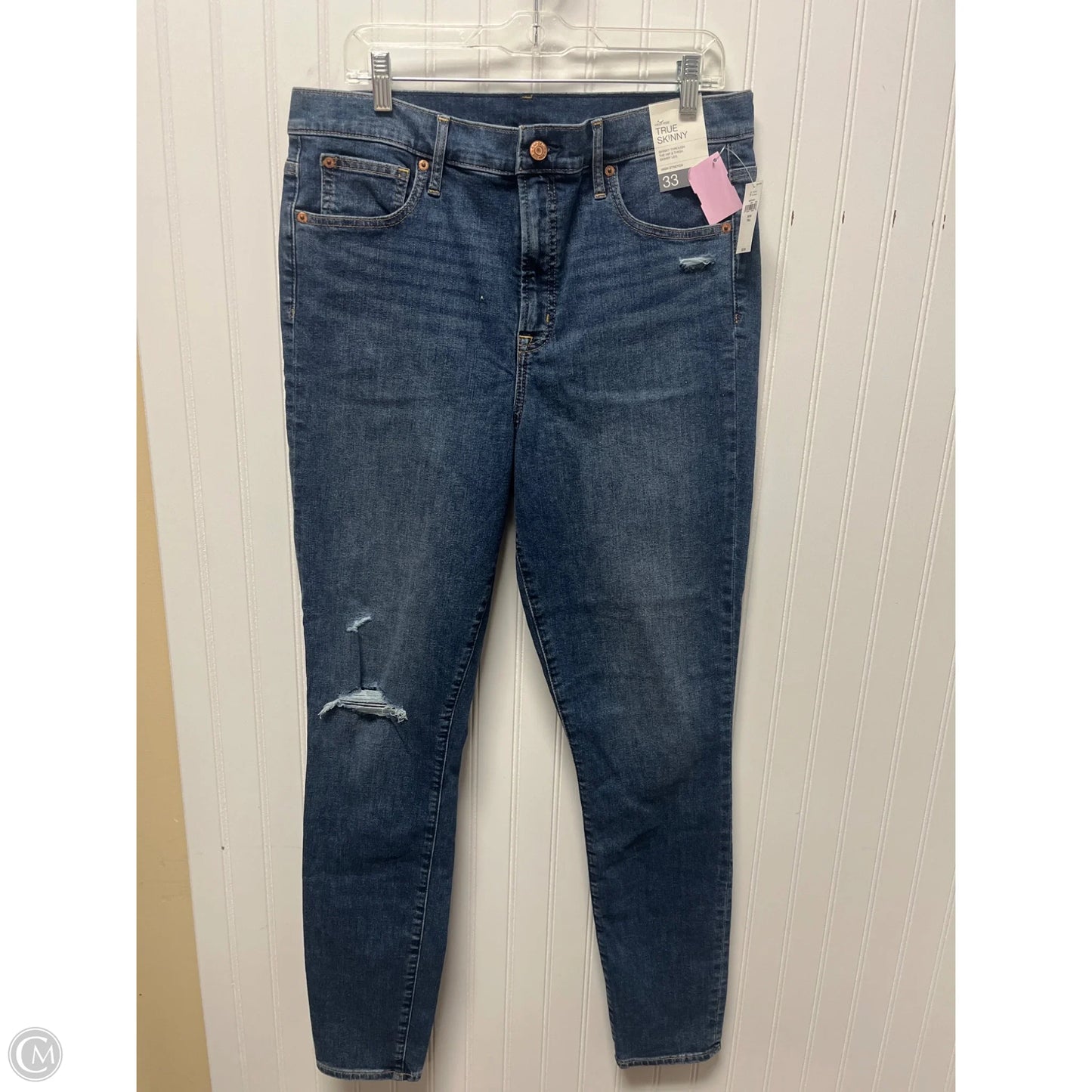 Jeans Skinny By Gap In Blue Denim, Size: 16