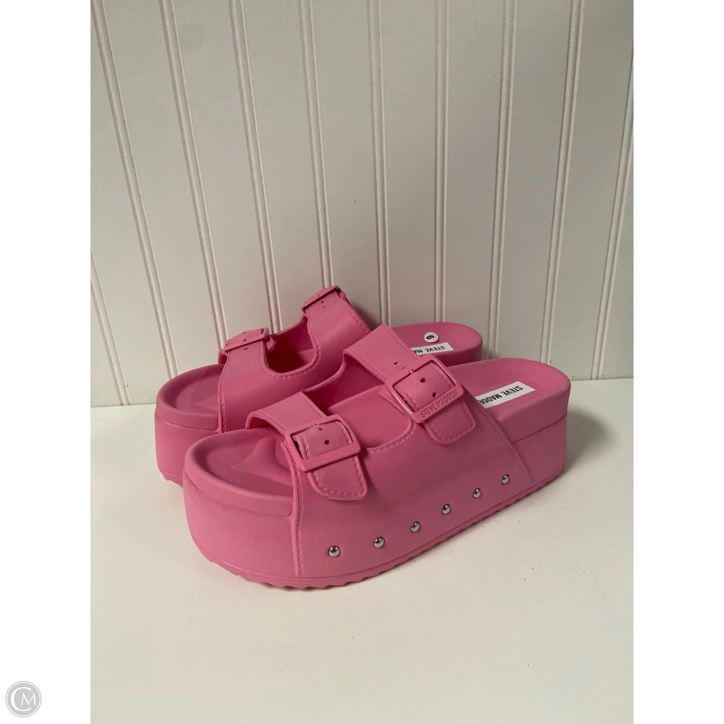 Sandals Heels Platform By Steve Madden In Pink, Size: 9