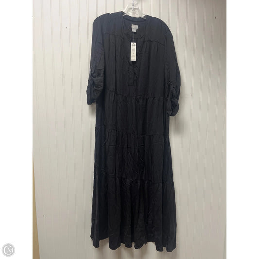 Dress Casual Maxi By Chicos In Black, Size: Xl