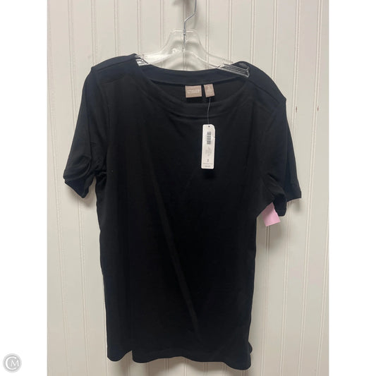 Top Short Sleeve Basic By Chicos In Black, Size: Xl