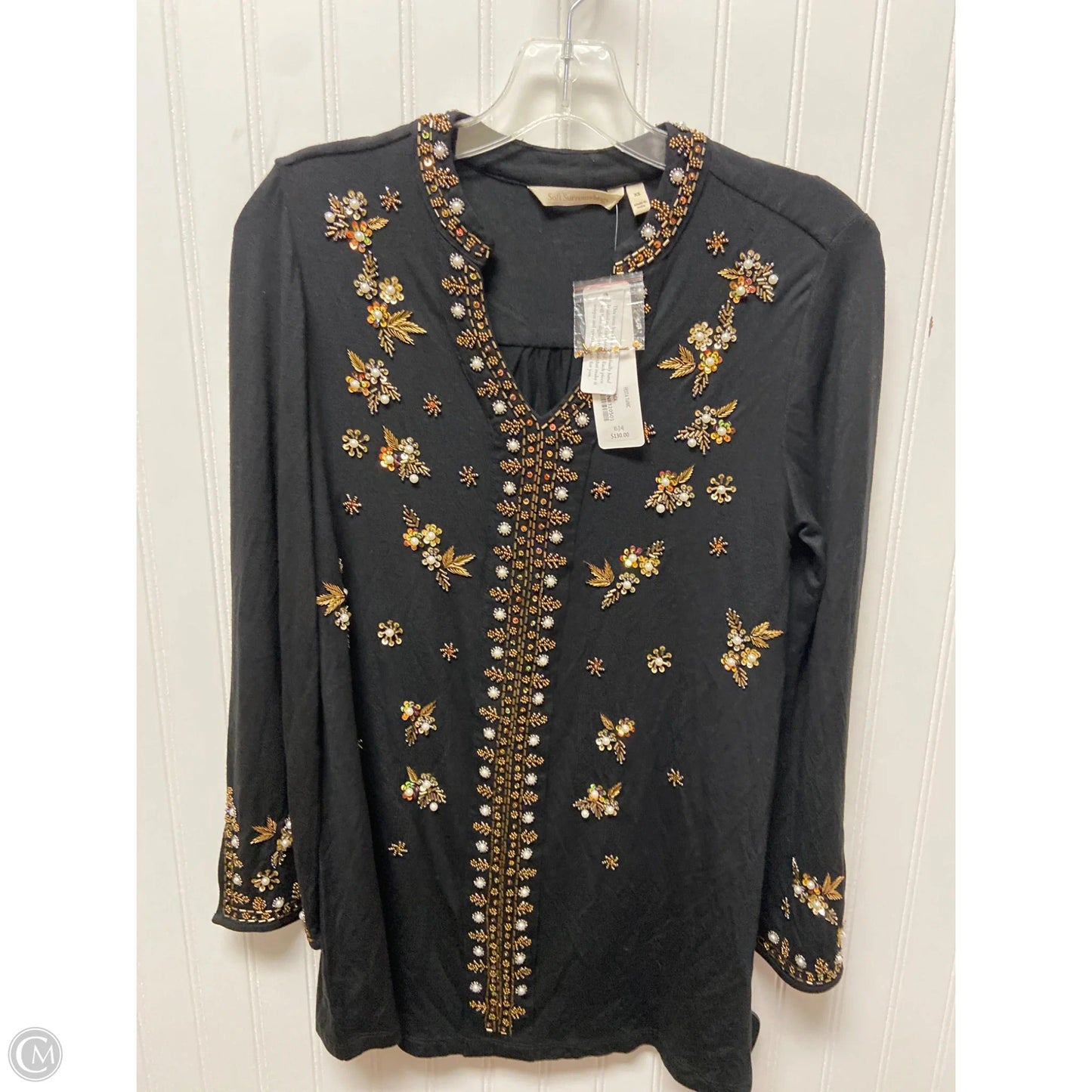 Top Long Sleeve By Soft Surroundings In Black, Size: Xs