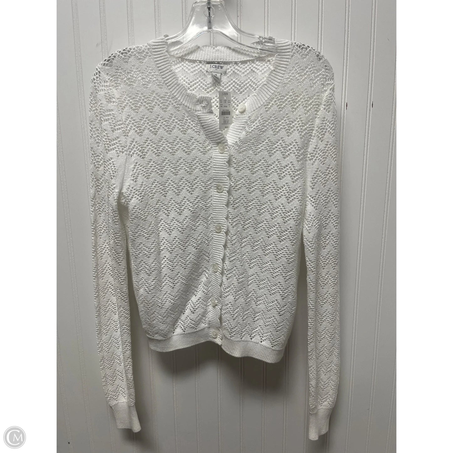 Sweater Cardigan By J. Crew In White, Size: S